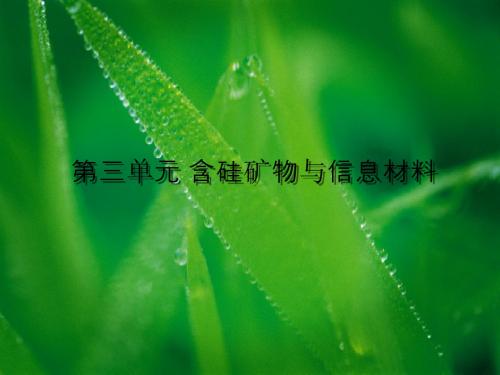 《含硅矿物与信息材料》课件一(54张PPT)(苏教版必修1)