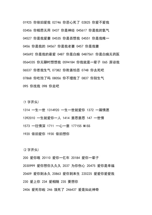 数字代码