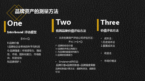 品牌资产的测量方法