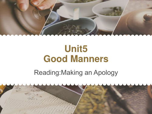 英语拓展模块unit5making+an+apology教学教材