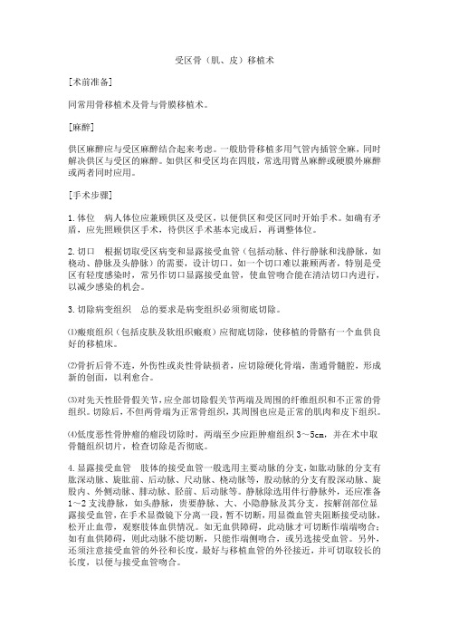 受区骨(肌、皮)移植术