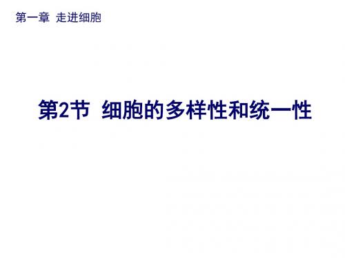 高一生物细胞的多样性和统一性