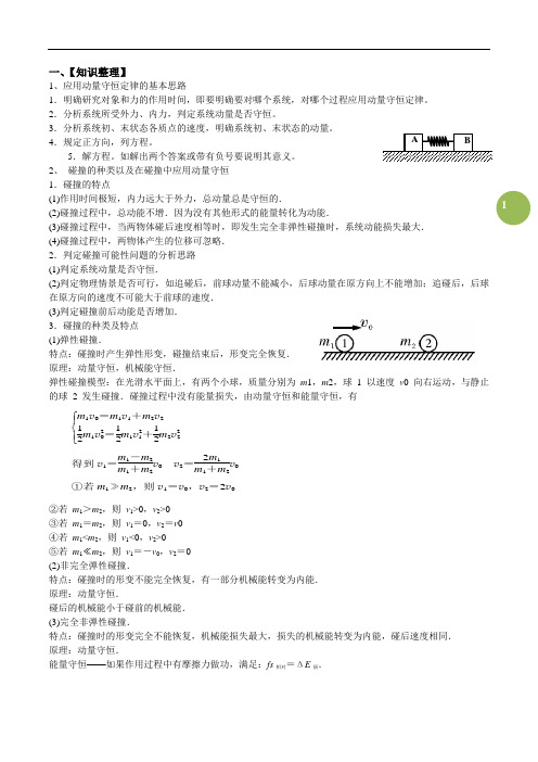 高三专题复习动量和动能