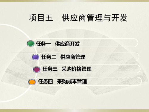 供应商管理与开发培训教材