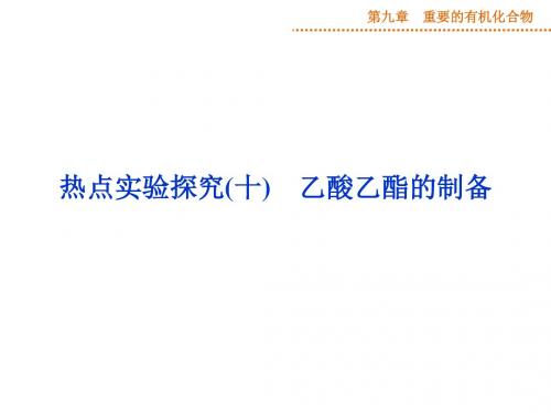 热点实验探究十乙酸乙酯的制备