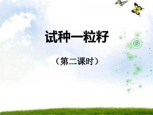 小学道德与法治《试种一粒籽》课件PPT部编版