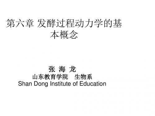 微生物工程发酵过程动力学的基本概念