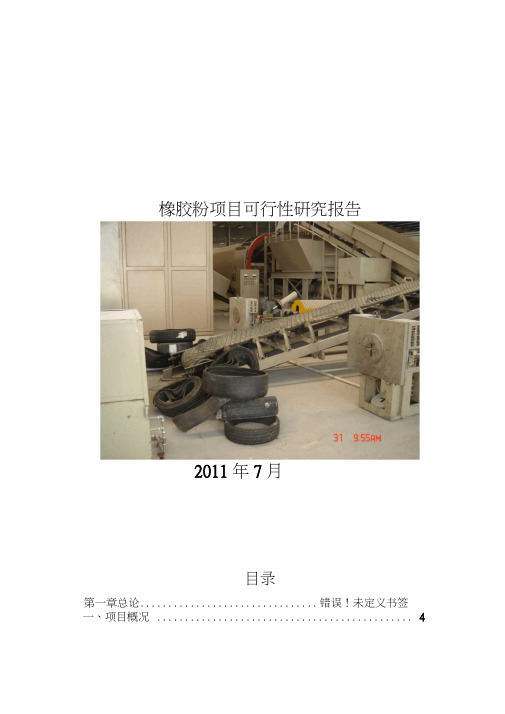 橡胶粉项目可行性研究报告(20200918203239)