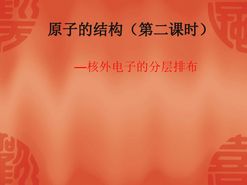人教版初中化学九上原子的结构原子核外电子的排布课件