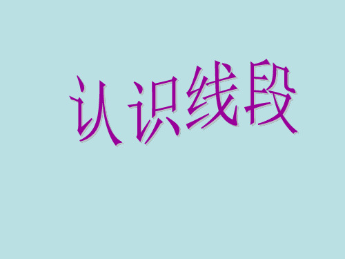 二年级上册数学课件-5.1 认识线段 丨苏教版 (共17张PPT)