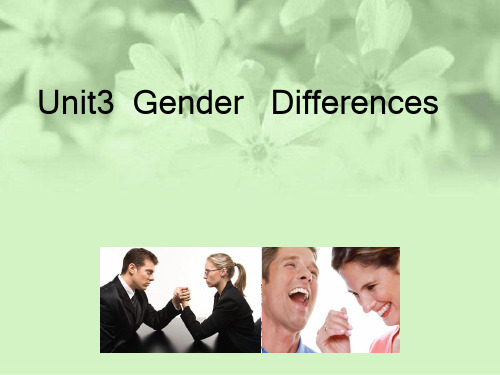 unit 3 Gender Differences