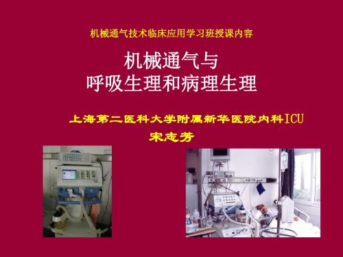 机械通气与呼吸生理和病理生理精品