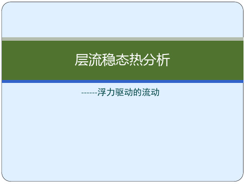 ANSYS层流稳态热分析