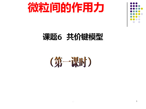 共价键的形成和特征PPT课件