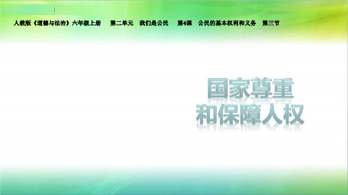 部编版六年级上册道德与法治第4课公民的基本权利和义务第三节