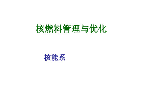 核燃料管理与优化-2