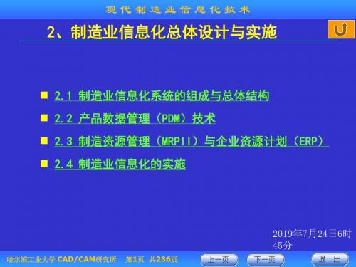 现代制造业信息化技术第二章