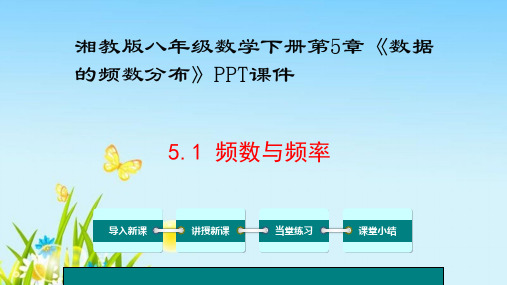 湘教版八年级数学下册第5章《数据的频数分布》PPT课件