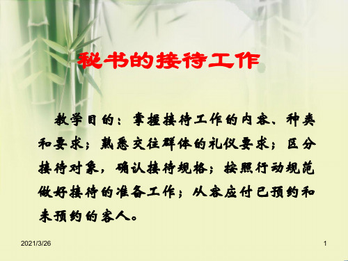 《秘书接待工作》PPT课件