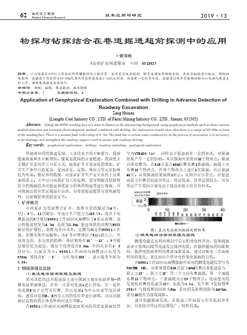 物探与钻探结合在巷道掘进超前探测中的应用