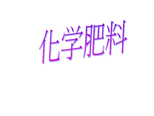 化学肥料   课件