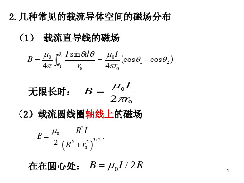 载流直导线的磁场