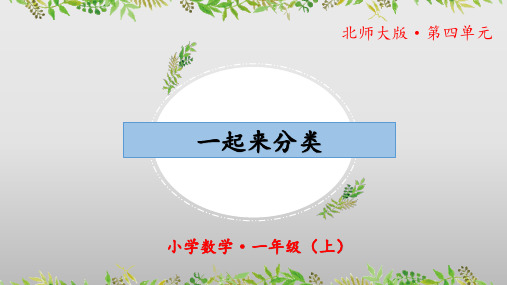 4.2《一起来分类》课件(共28张PPT)一年级数学上册北师大版