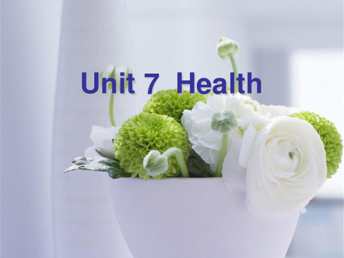Unit 7 HEALTH