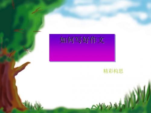 初中作文指导：如何写好作文(精彩构思)PPT课件