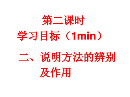 说明文阅读(第二课时)(辨析说明方法及作用)