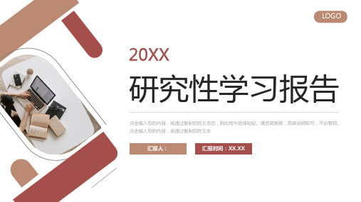 研究性学习报告市场调研分析总结PPT模板
