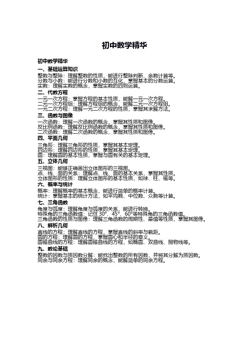 初中数学精华pdf