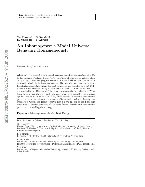 An Inhomogeneous Model Universe Behaving Homogeneously