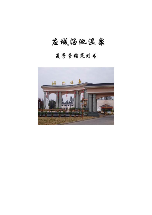 温泉夏季营销策划