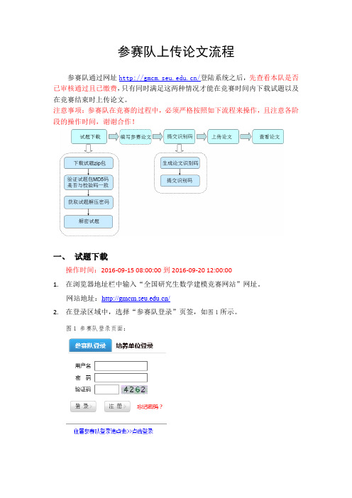 建模比赛上传论文流程