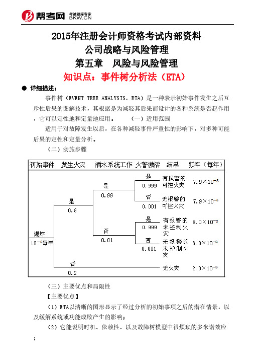 第五章 风险与风险管理-事件树分析法(ETA)