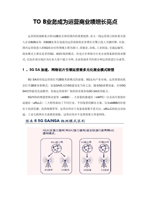 2B业务成为运营商业绩增长亮点