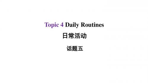 2018年中考英语(河北专版)总复习课件：Topic4 话题五 (共25张PPT)