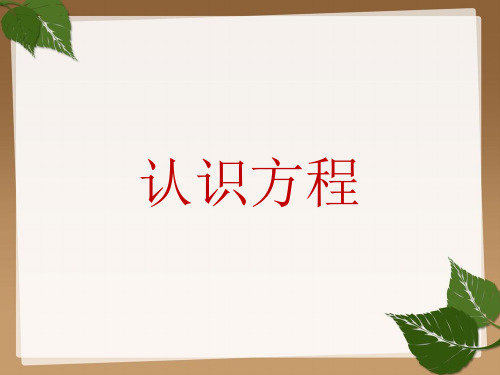 新冀教版五年级数学上册《 方程  方程  认识等式和方程》示范课件_18