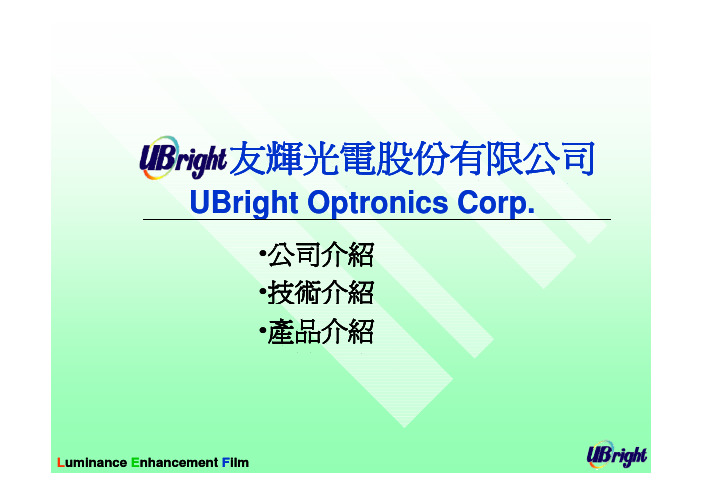 友辉公司技术及产品介绍-中文-正式-4-21-11