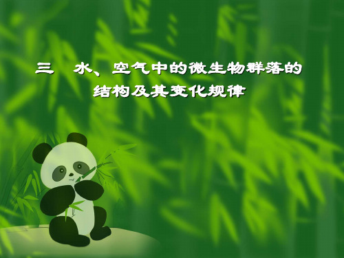 生态学--水体空气中的微生物