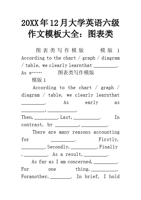 20XX年12月大学英语六级作文模板大全：图表类