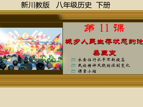 课件 饶耀佳 第11课-城乡人民生存状态的沧桑巨变