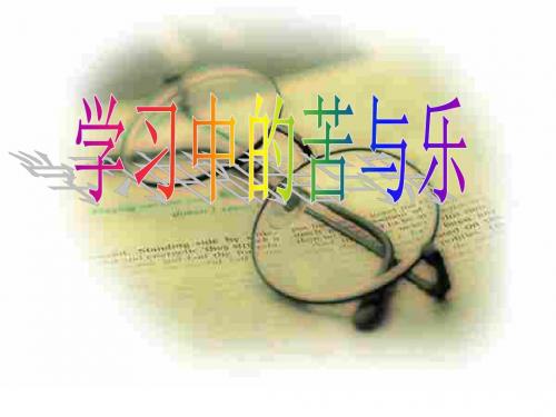 初一政治上学期学习中的苦与乐(新201907)