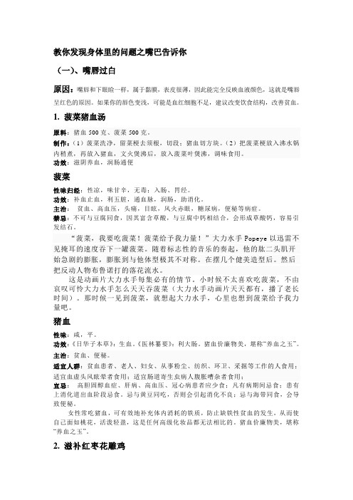 教你发现身体里的问题之嘴巴告诉你