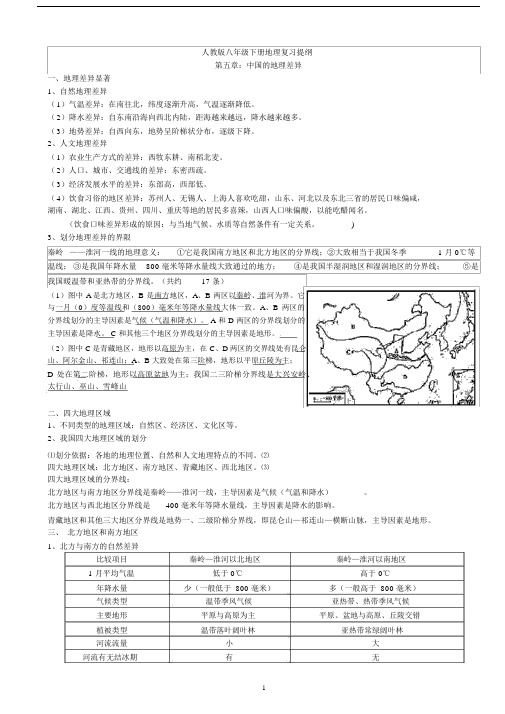 (完整word版)新人教版八年级地理下册复习资料完整版(2016年)汇总.docx