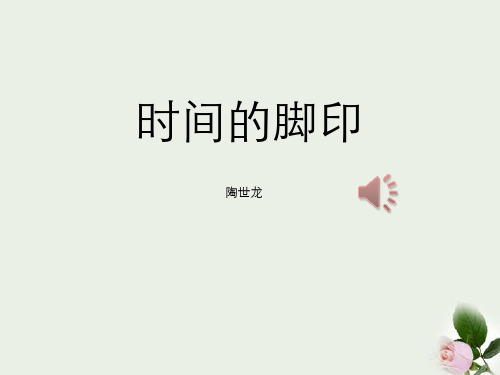 《时间的脚印》 图文