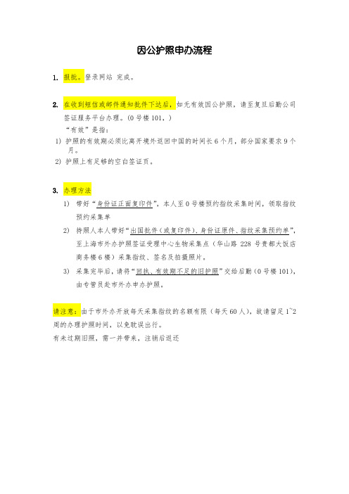 因公护照申办流程