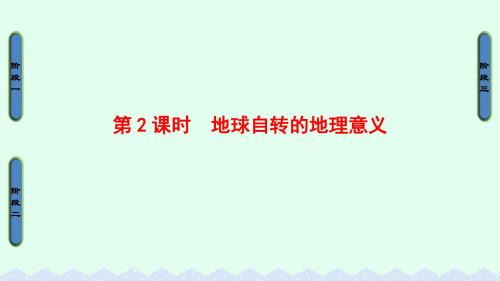 高中地理第一章宇宙中的地球第三节地球的运动第二课时课件湘教版必修1