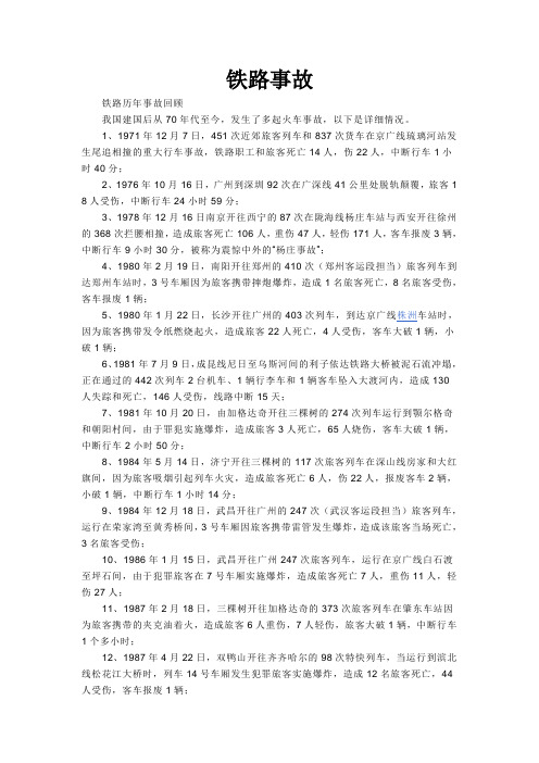铁路事故百科